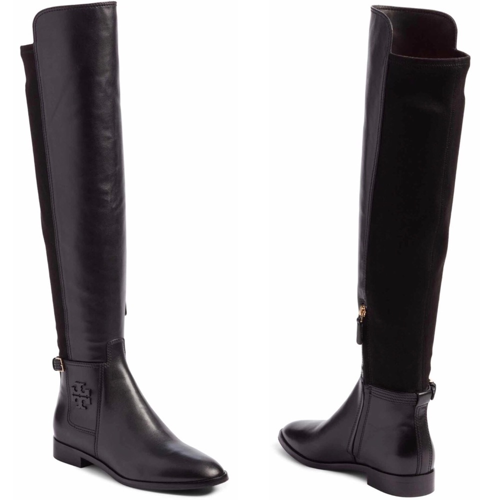 Tory Burch Black Over-the-Knee Riding Boots
